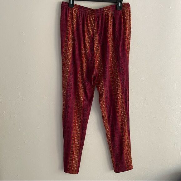 BCBGeneration drawstring soft colorful Boho pull on pants M full length - Picture 5 of 8